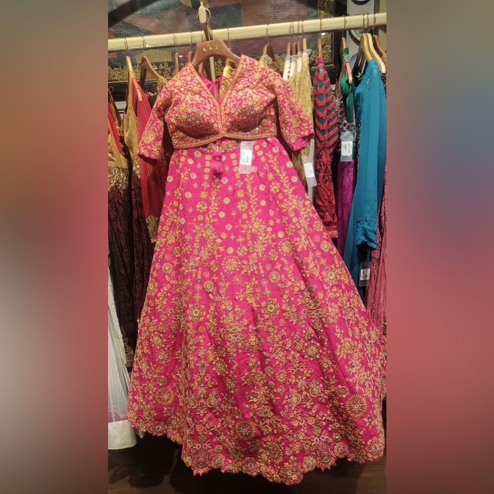 Rimple & Harpreet Narula Pink Embroidered Lehenga Set